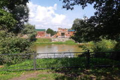 Вид на Тереспольские ворота Брестской крепости с о. Пограничный
